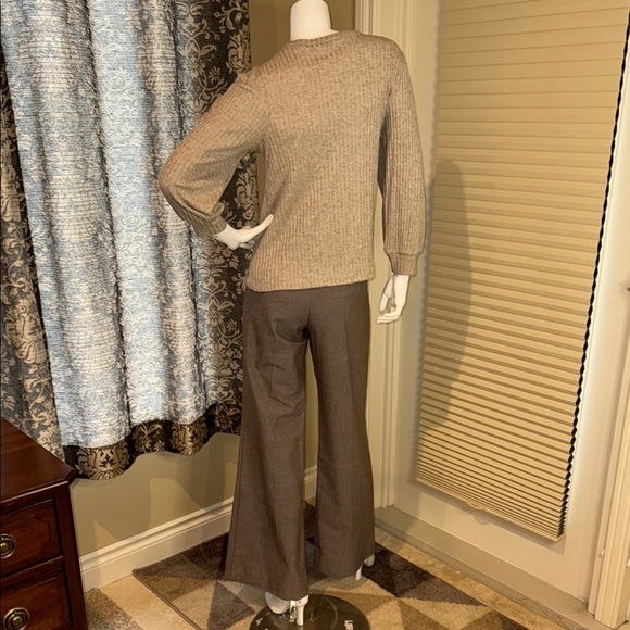 Reitmans Beige Ribbed Crew Neck Sweater Women’s Size M - Picture 5 of 12